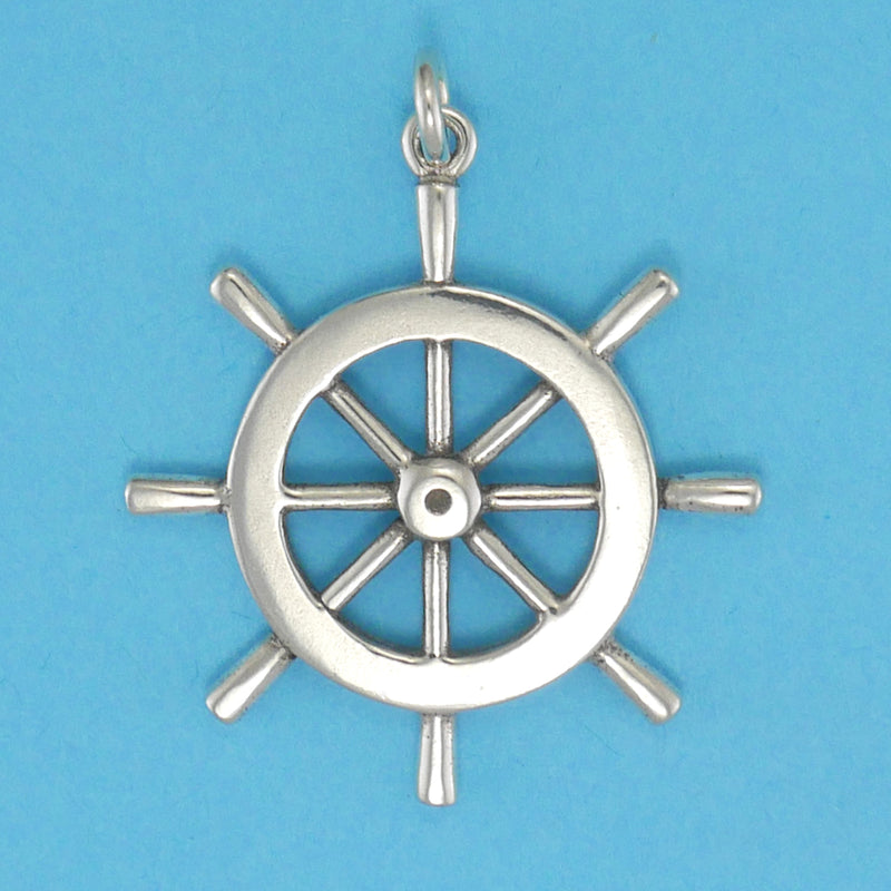 Ship Wheel Pendant - Charmworks