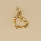 Fluted Heart Charm - Charmworks
