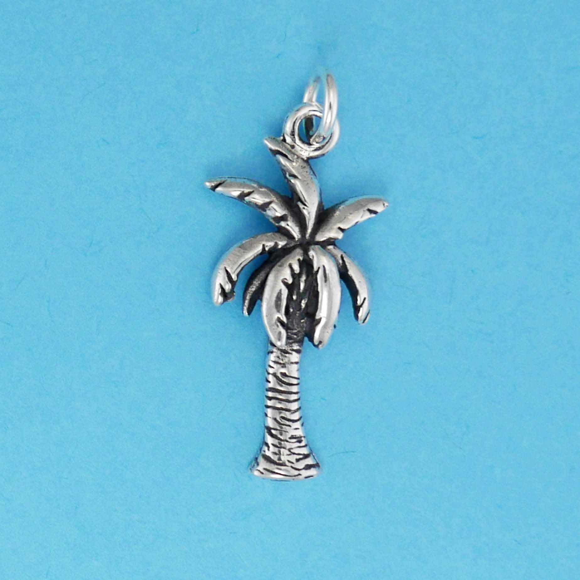 Sterling silver palm tree charm deals