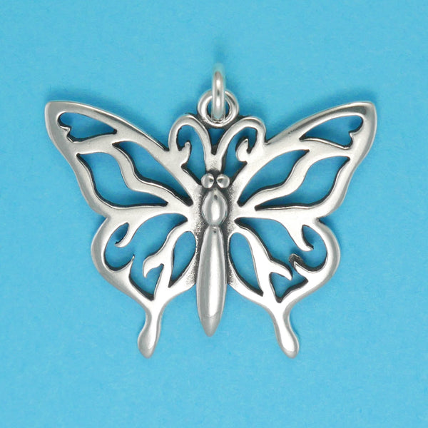 Complex Wing Butterfly Pendant - Charmworks