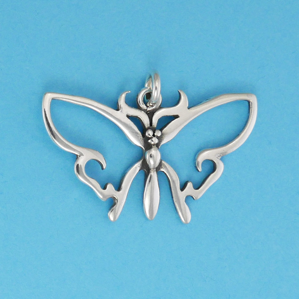 Simple Butterfly Pendant | Insect Jewelry | CharmWorks