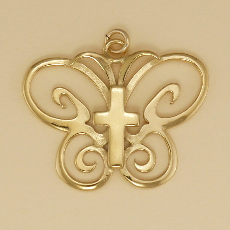 Butterfly Cross Pendant - Charmworks