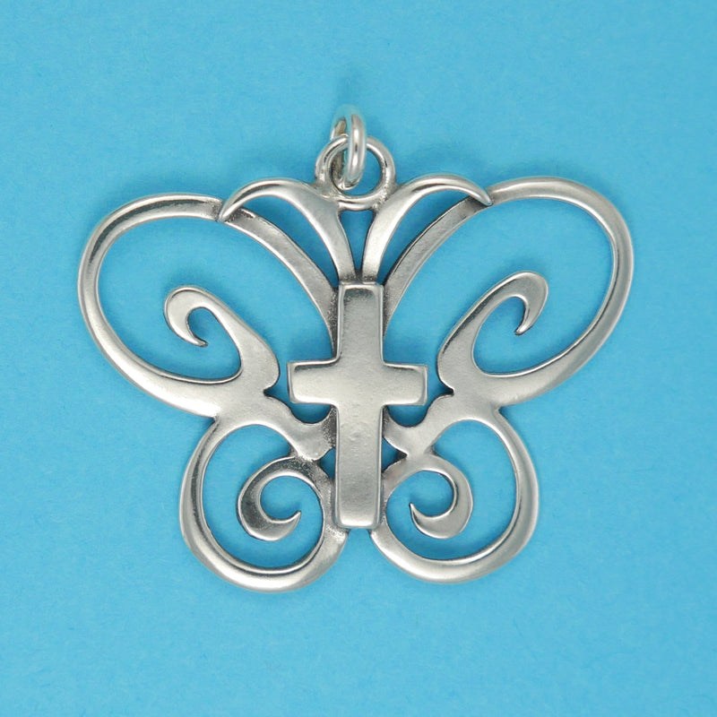 Butterfly Cross Pendant - Charmworks