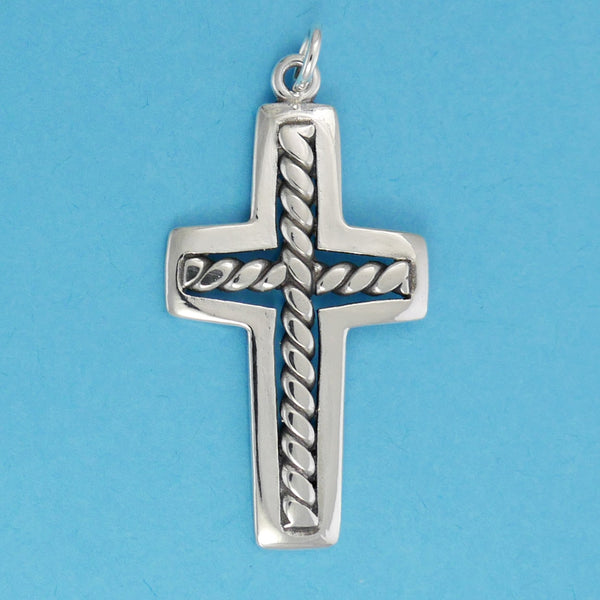 Twisted Wire Cross Charm - Charmworks