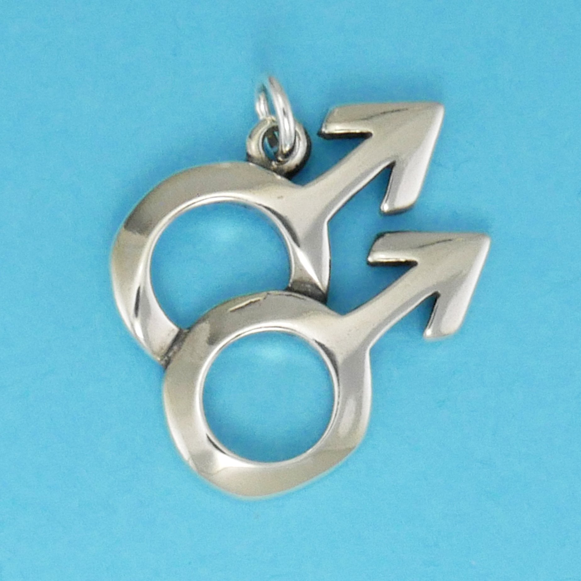 Double Male Symbol Charm - Charmworks