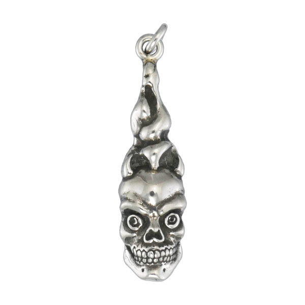 Flaming Skull Pendant - Charmworks