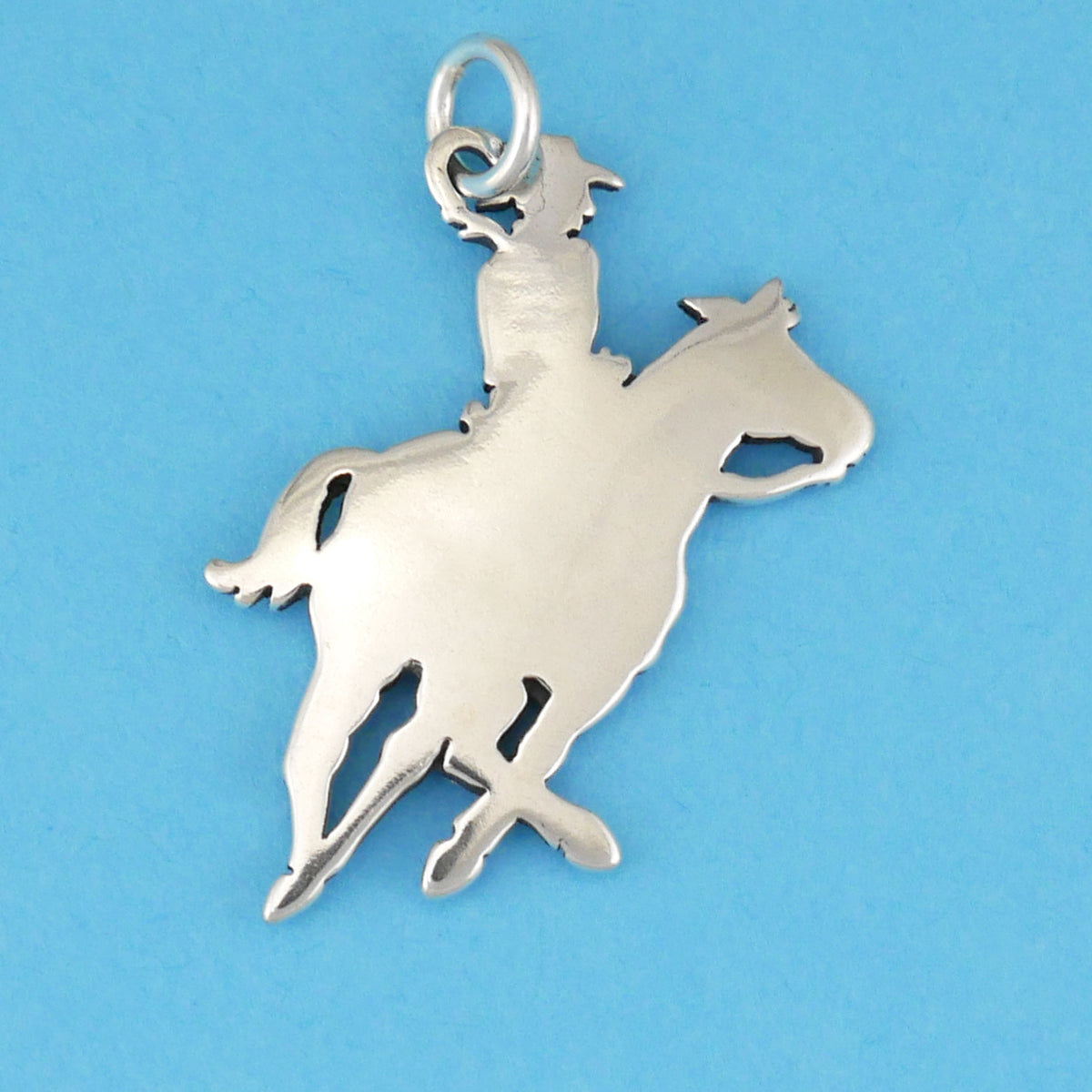 Barrel racer, sterling silver barrette. Made by GIST silversmiths. Miscellaneous, Barrette, Sterling Silver & Turquoise  main image 4