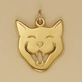 Laughing Cat Face Charm - Charmworks
