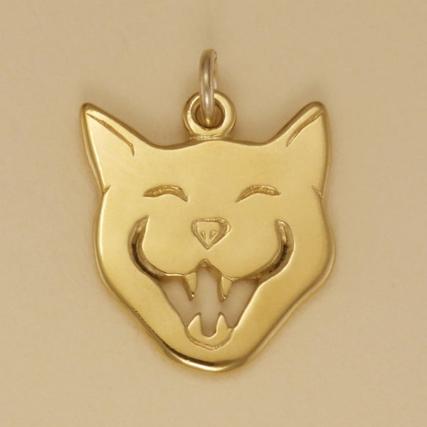 Laughing Cat Face Charm - Charmworks