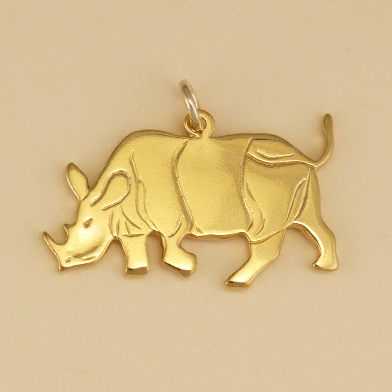 Running Black Rhinoceros Charm - Charmworks