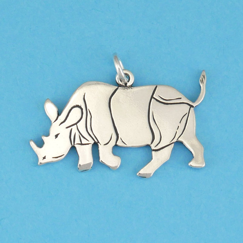 Running Black Rhinoceros Charm - Charmworks