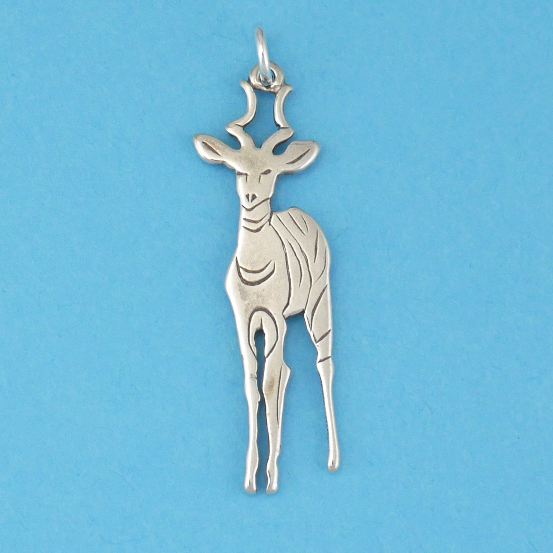 Male Lesser Kudu Pendant - Charmworks