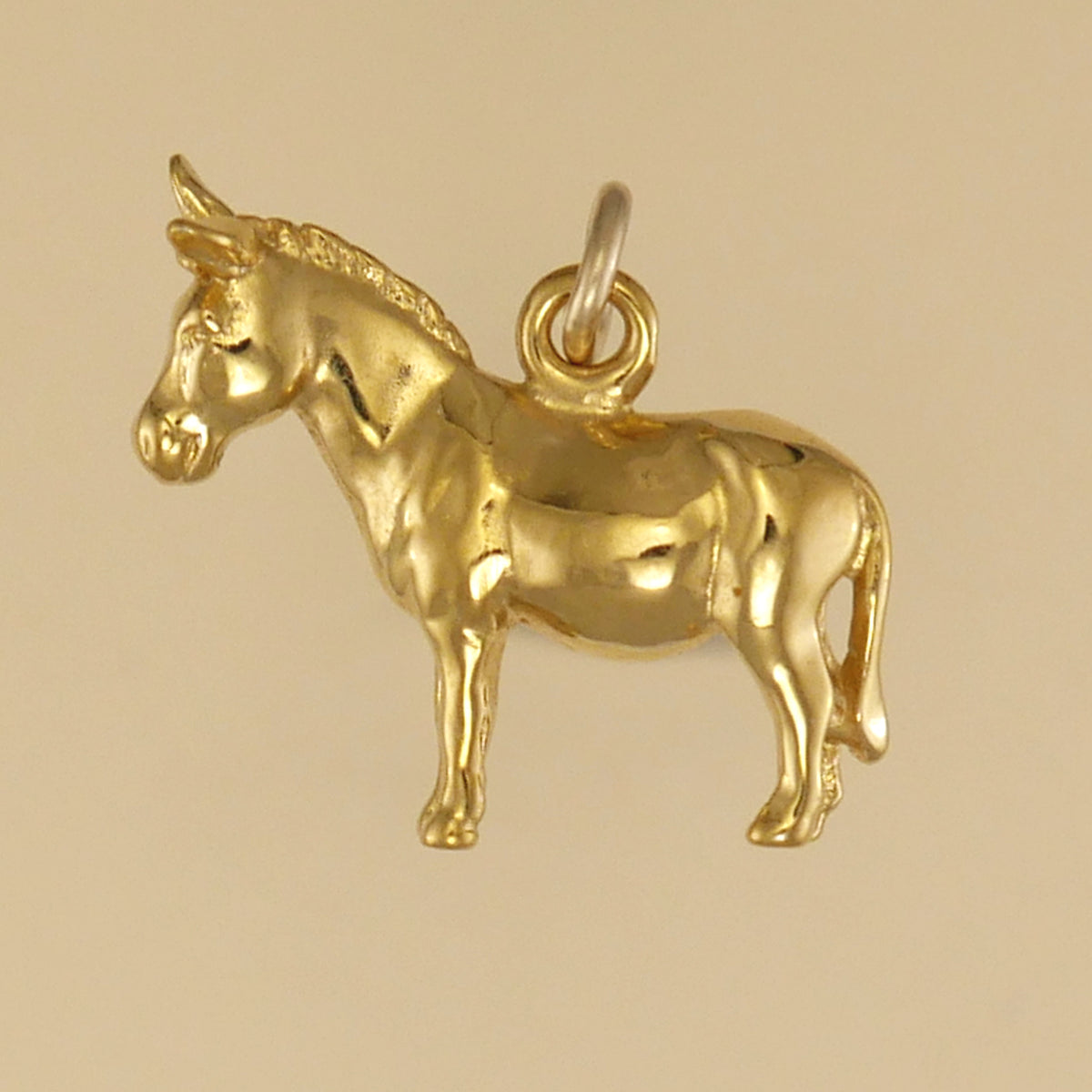 Donkey Rope Gold Donkey Charm | Animal Jewelry | CharmWorks