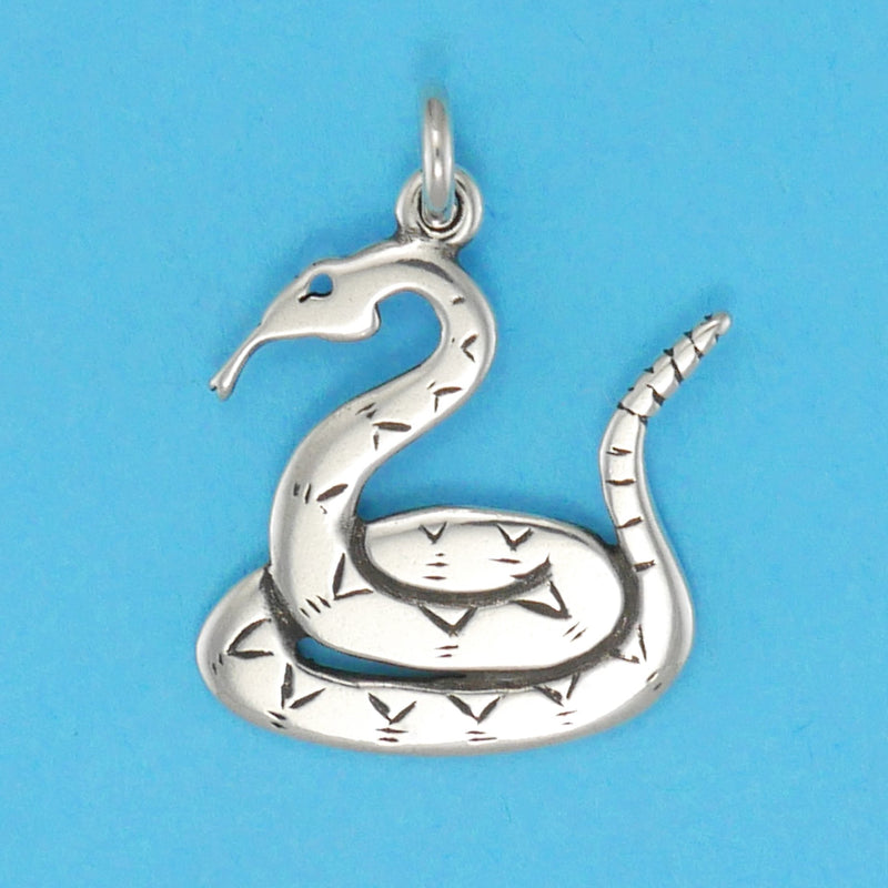 Coiled Rattlesnake Charm - Charmworks