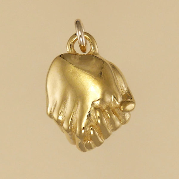 Clasped Hands Charm - Charmworks