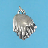 Clasped Hands Charm - Charmworks