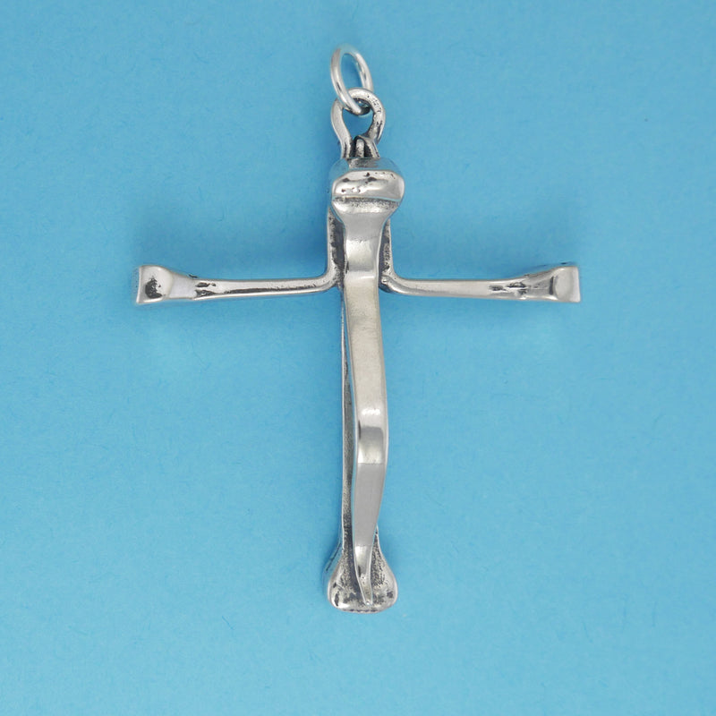 Horseshoe Nail Cross Pendant - Charmworks