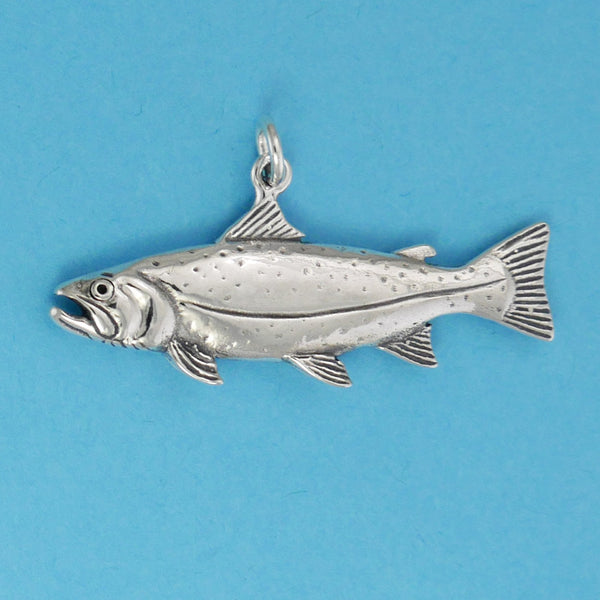 Trout Charm | Fishing Jewelry | CharmWorks Sterling Silver - Charmworks