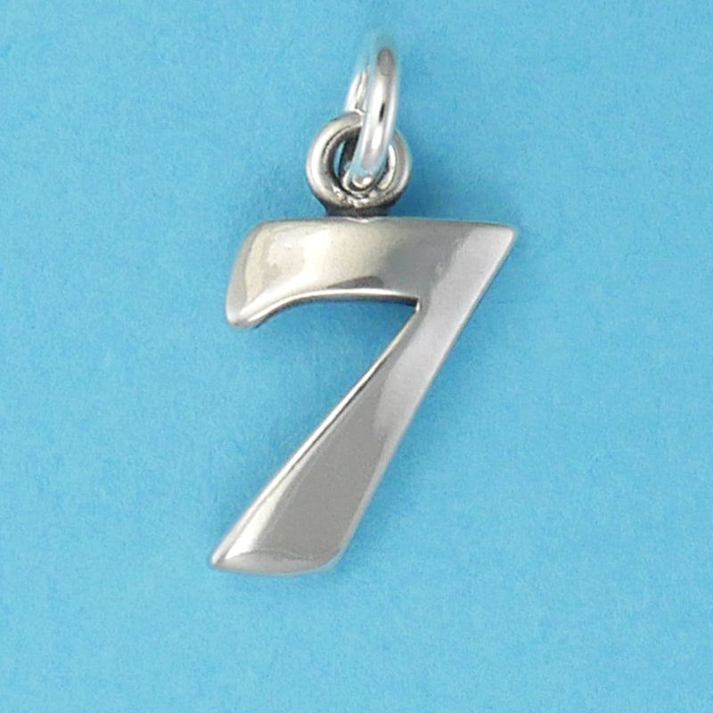 Number shop charms silver