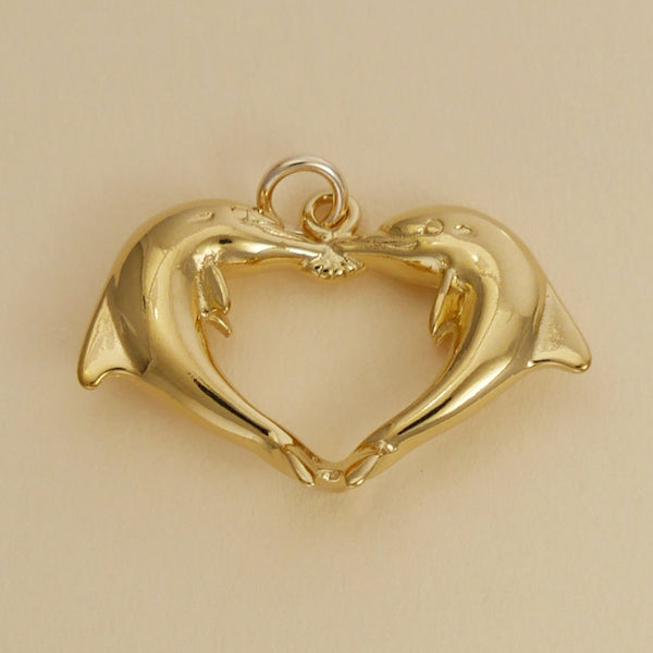 Dolphin Heart Charm - Charmworks