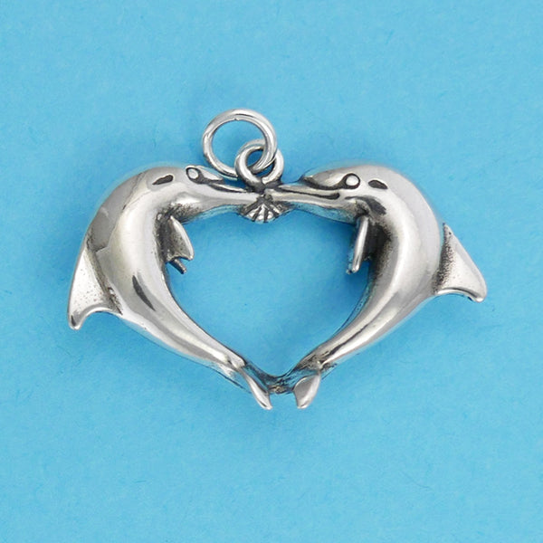 Dolphin Heart Charm - Charmworks