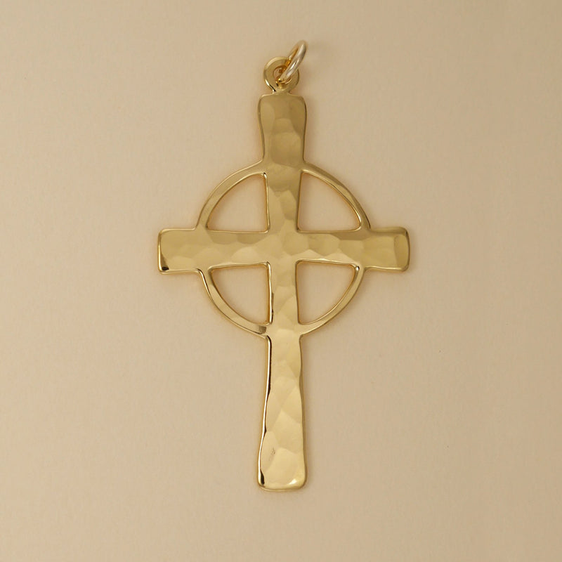 Hand Hammered Celtic Cross Pendant - Charmworks