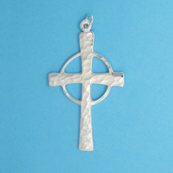 Hand Hammered Celtic Cross Pendant - Charmworks