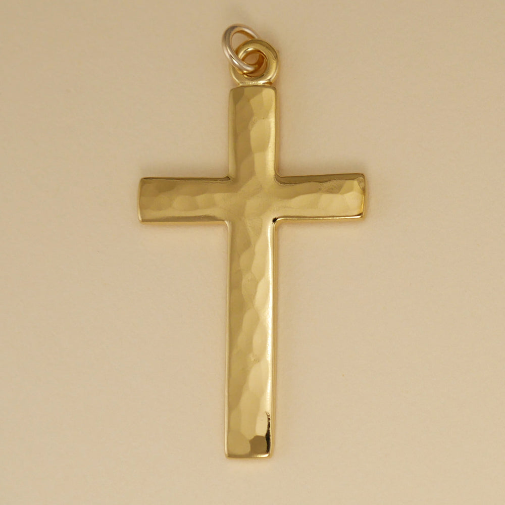 Hand Hammered Cross Pendant | CharmWorks | Christian Jewelry