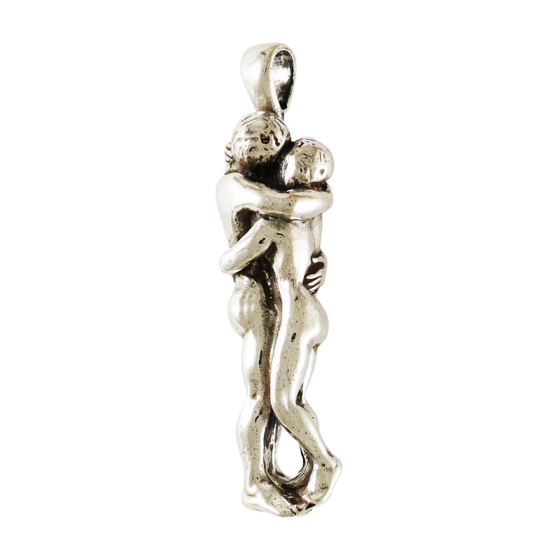 Sterling silver lovers pendant- charmworks