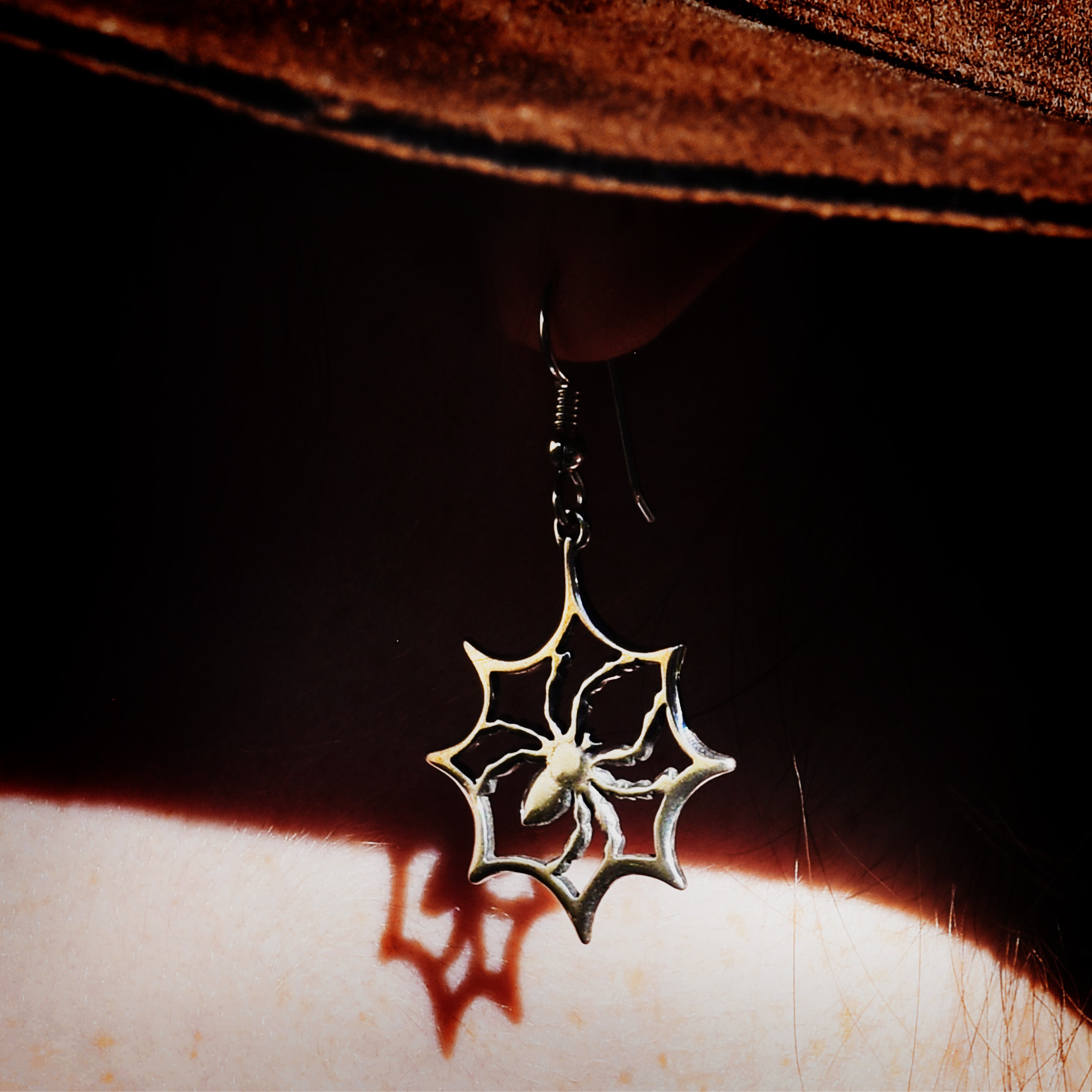 Spider In Web Earrings - Charmworks