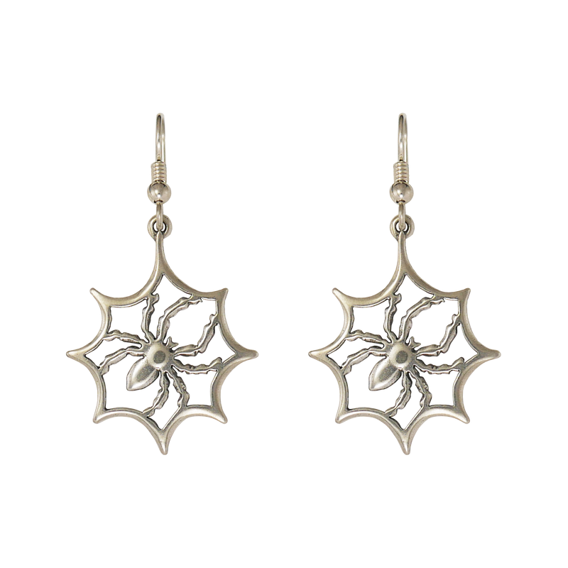 Spider In Web Earrings - Charmworks