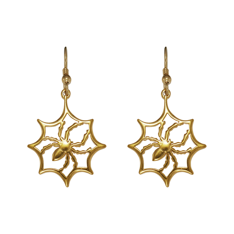 Spider In Web Earrings - Charmworks