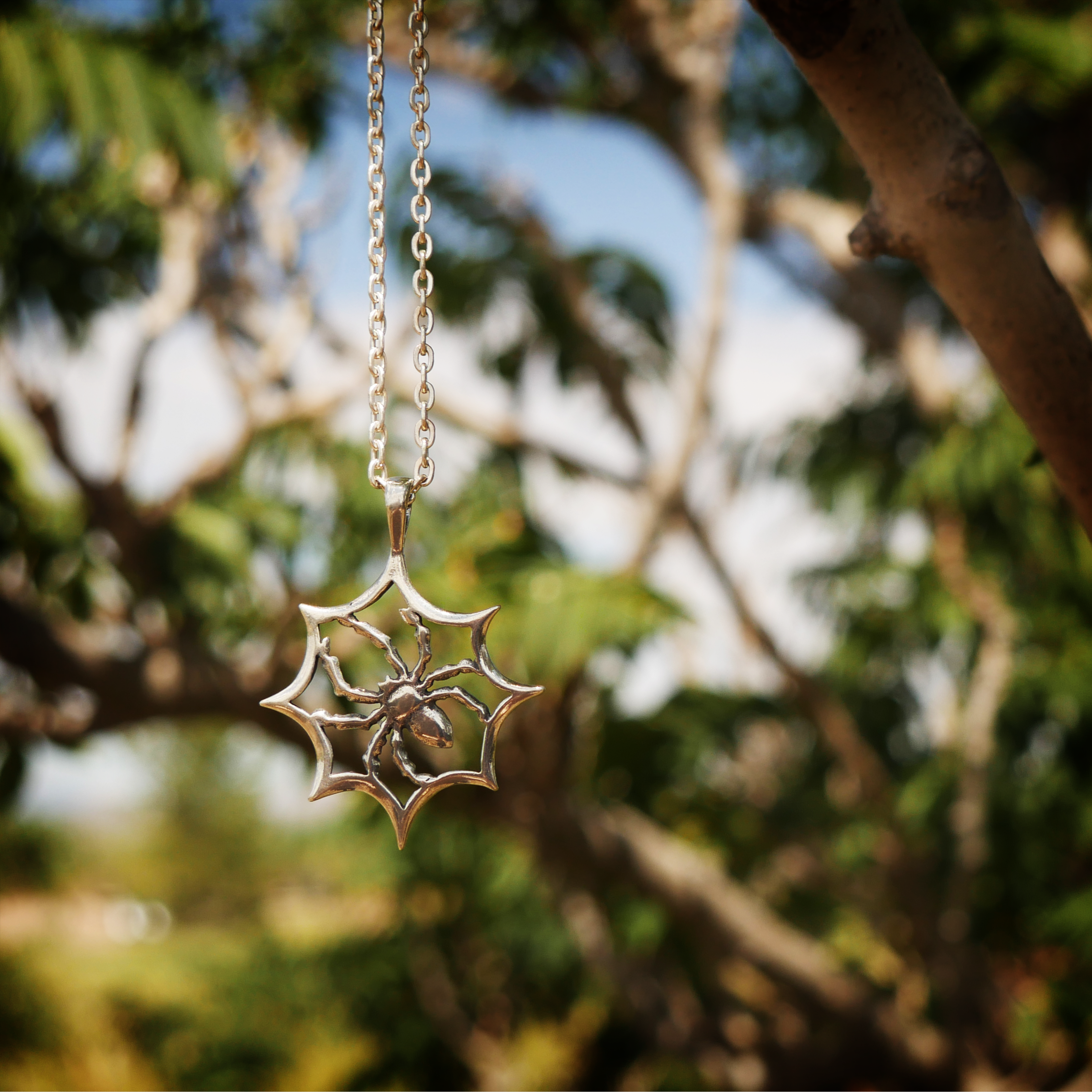 Spider In Web Necklace - Charmworks