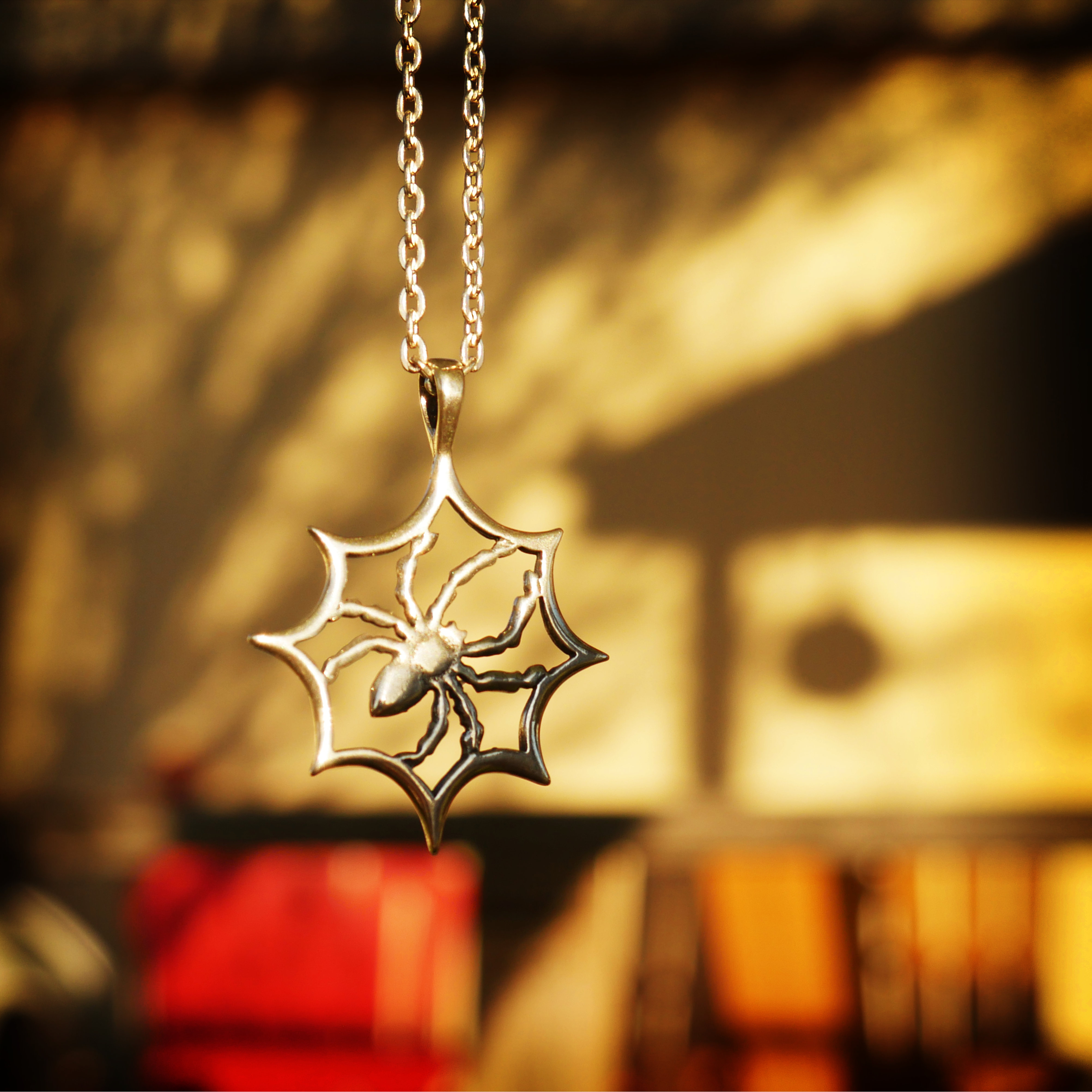 Spider In Web Necklace - Charmworks